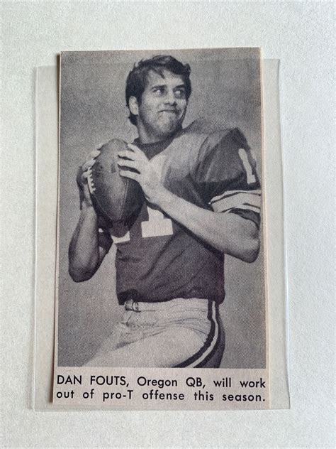 Dan Fouts Oregon Ducks 1972 Sands Football Pictorial Co Panel Ebay