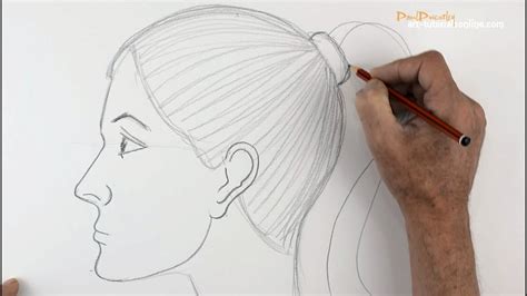 (step 3) draw a backwards letter e shape. How to draw a Girl's Face: Side View - Beginners - YouTube