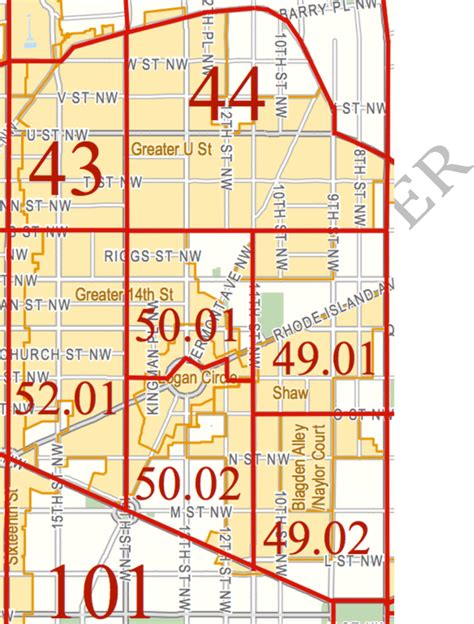 Census Tract Boundaries Drawn Onto U Street And Shaw Historic Download Scientific Diagram