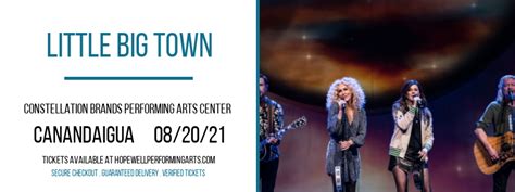 Little Big Town Tickets 20th August Constellation Brands Performing