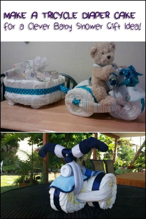 baby shower tricycle diaper cakes party xyz