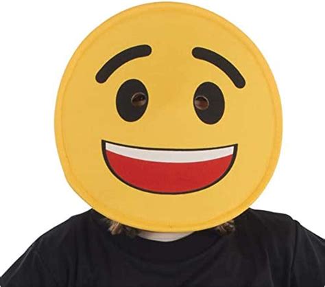 Dress Up America Smiling Face Emoji Mask For Adults Funny Head Mask