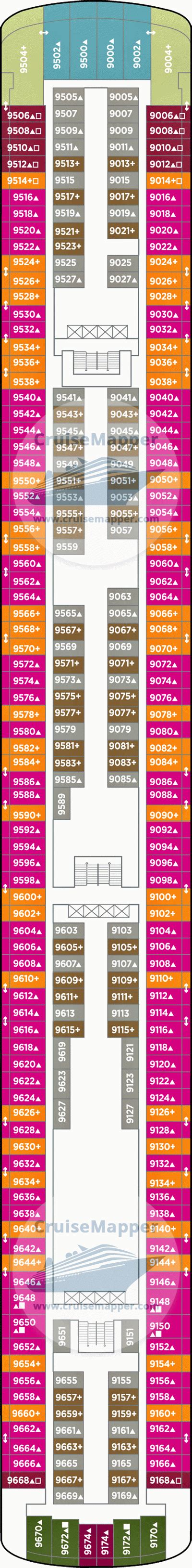 Norwegian Pearl Deck 9 Plan Cruisemapper