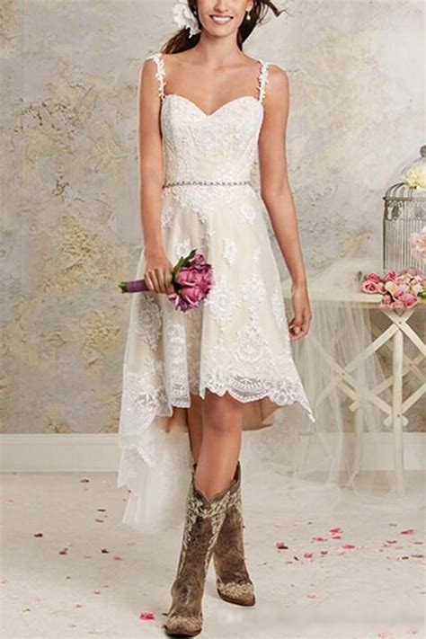 High Low Wedding Dresses With Boots
