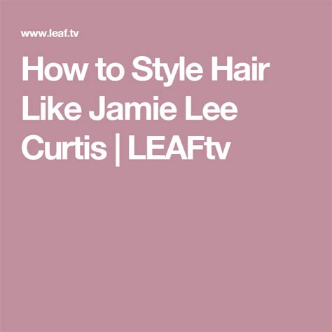 The fade haircut has actually typically been catered to men with brief hair, however lately, people have actually been combining a high discolor with tool or lengthy hair on top. How to Style Hair Like Jamie Lee Curtis | Lee curtis ...