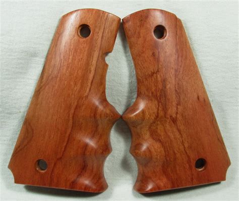 Wood Grips For Colt 1911 Full Size Finger Grooves Commander Etsy