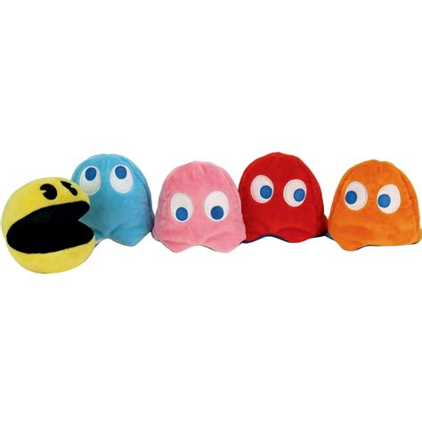 Pac Man Pac Man Inky Blinky Pinky And Clyde Set Of 5 Plush Walmart