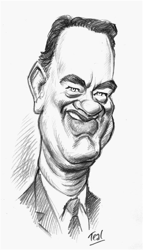 🌟📽🌟 Tom Hanks Dessin Caricature Caricatures De Célébrités Portrait