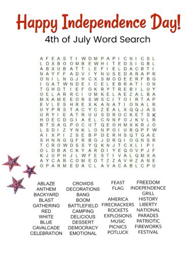 July 4th Games Printable Set Our Kid Things