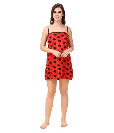 Buy Masha Satin Nighty And Night Gowns Red Online At Best Prices In India Snapdeal
