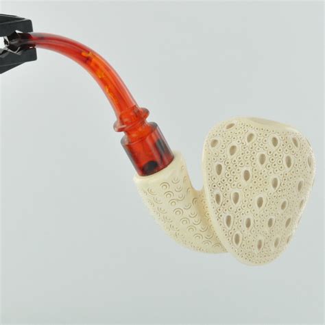 Meerschaum Lattice Finish Freehand Tobacco Pipe Full Bend By Paykoc