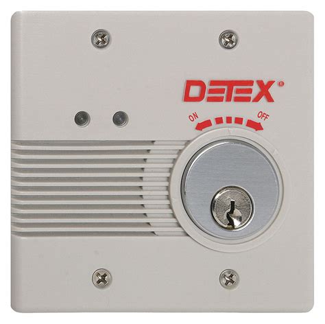 Detex Exit Door Alarm 44zv20eax 2500s Gray W Cyl Grainger