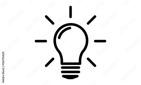 Pictogram Bulb Idea Light Bulb Lamp Electric Bulb Object Icon