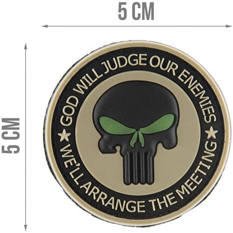 G Force Punisher Enemies Glow In The Dark Pvc Morale Patch Airsoft