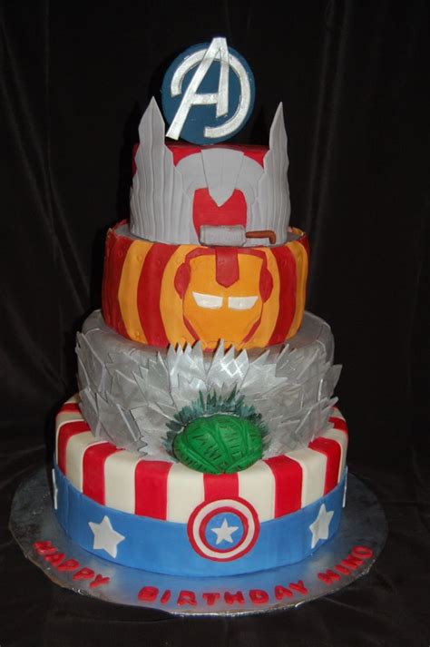 These easy diy treats are cute and delicious! 10 Awesome Marvel Avengers Cakes - Pretty My Party