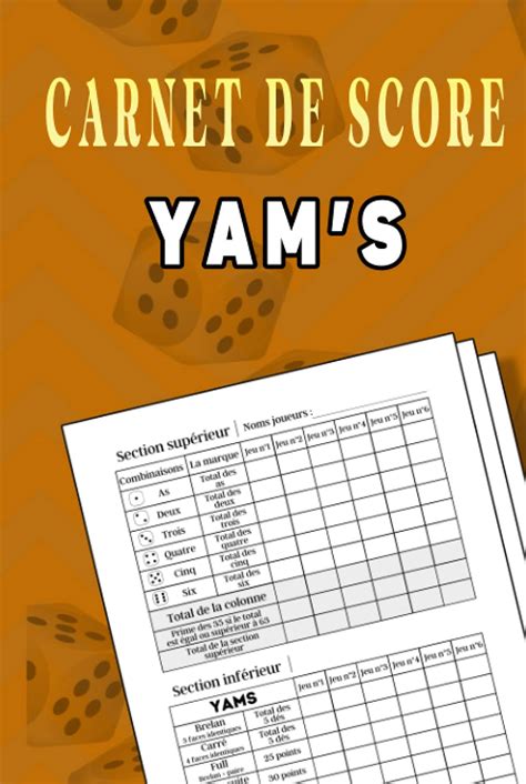 Buy Carnet de score yam's: Carnet de score yahtzee, bloc de score yams