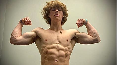 Handsome Young Teen Bodybuilder Max Williams Flexing And Posing