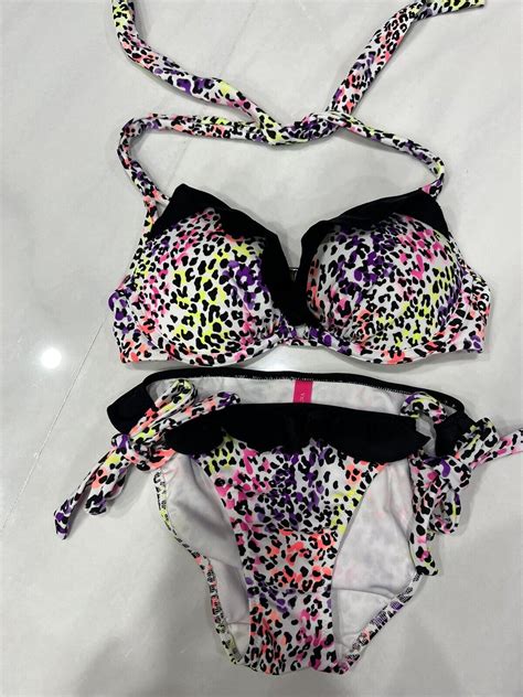 Victoria Secret Leopard Bombshell Bikini Top Add 2 Cu Gem