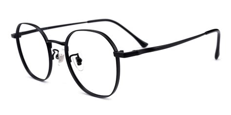 iron round eyeglasses in black sllac