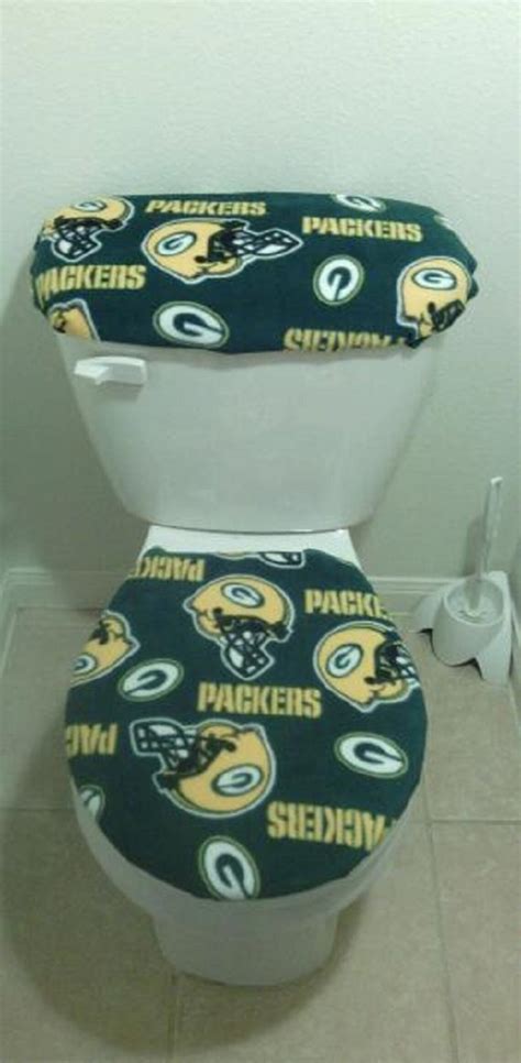 Greenbay Packers Fleece Toilet Tank And Seat Cover Set 2pc Etsy