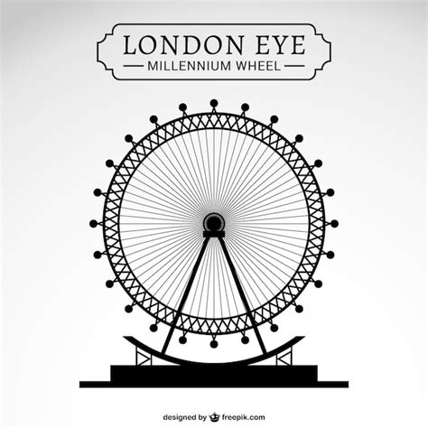 London Eye Design Free Vector