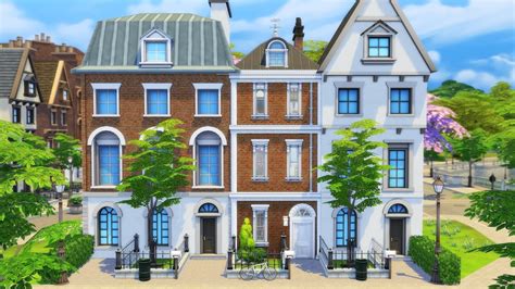 Small Townhouse No Cc The Sims 4 Speedbuild Youtube