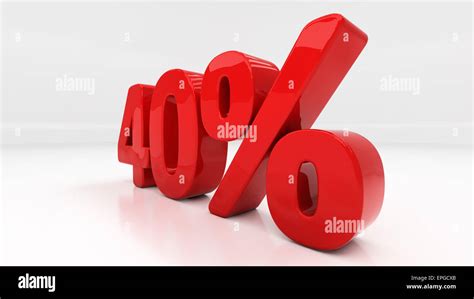 3d Forty Percent Stock Photo Alamy
