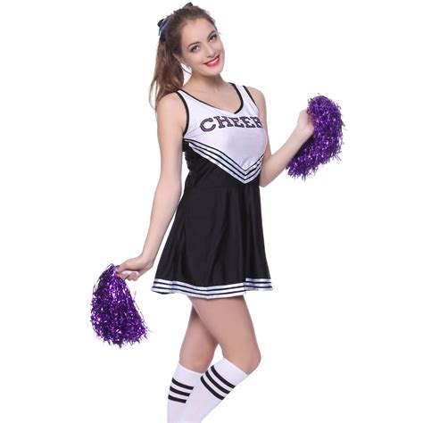 ladies cheerleader costumes school girls sexy full outfits fancy dress uniform £11 22 picclick uk