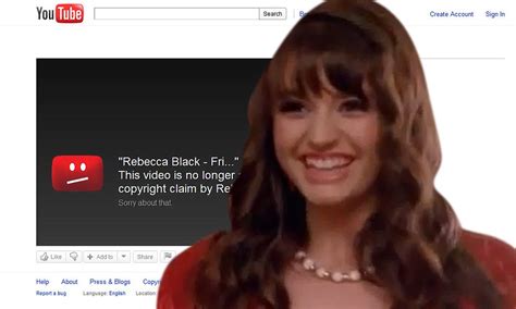 Rebecca Blacks Friday Taken Off Youtube Battle Over Who Will Profit