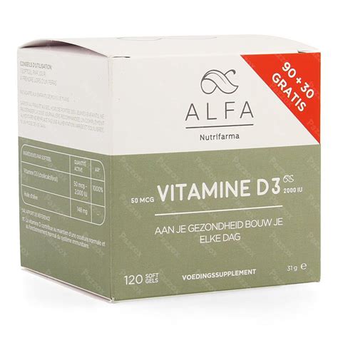 Alfa Vitamine D3 50mcg Softgel 120 Kopen Pazzox Online Apotheek