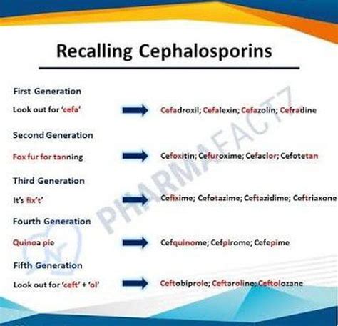 Cephalosporins Generations Medizzy