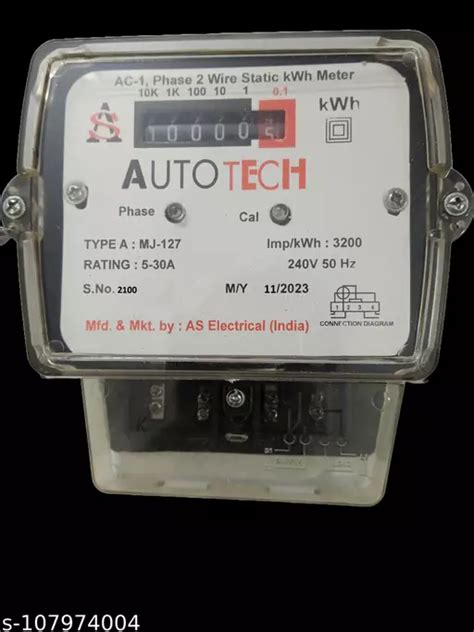 Single Phase Two Wire Statics Energy Meter Submeter Electricity Meter