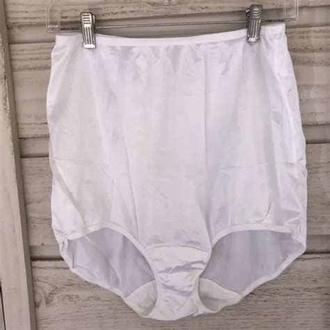 Vintage Granny Panties High Rise Mushroom Gusset Sheer Nylon White Size 8 Xl 1500 Picclick