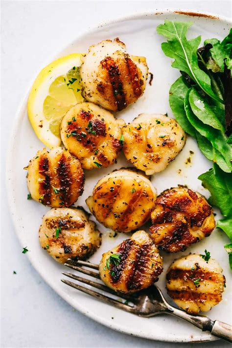 Grilled Lemon Garlic Scallops Getslimthin