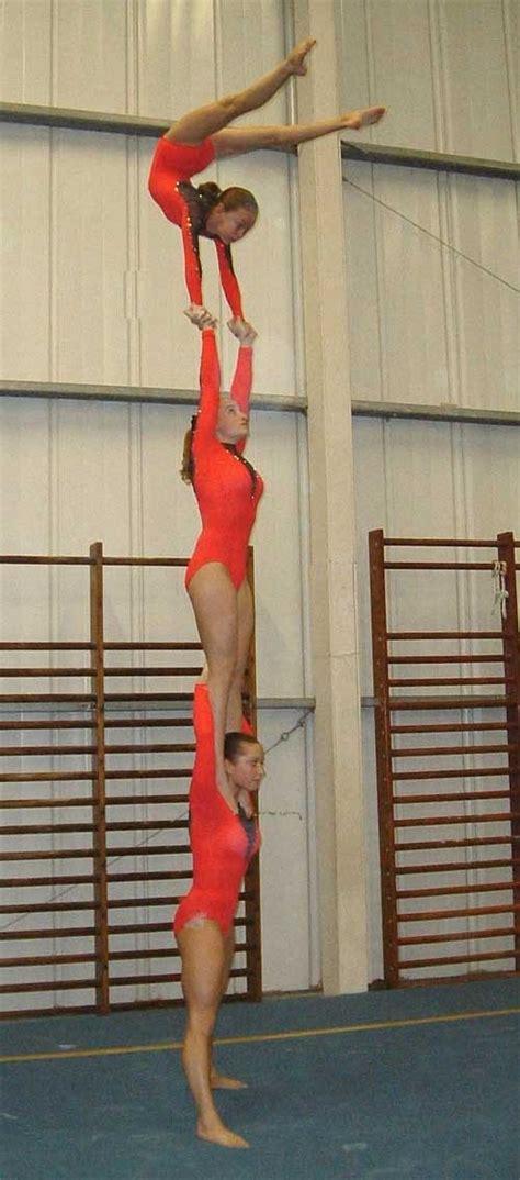 Acrogym Women Trio Acrobatic Gymnastics Acro Dance Olympic Gymnastics