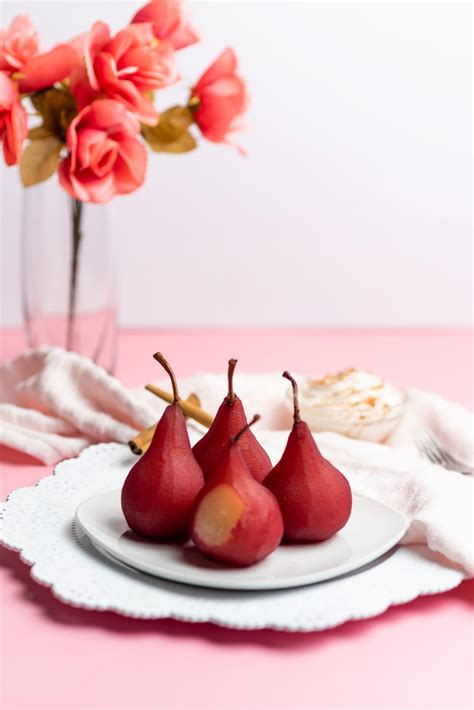 Red Wine Poached Pears Noshing With The Nolands