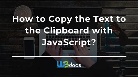 One thing that comes up quite often in website building is the ability to copy some text to clipboard, without the user selecting it or hitting the appropriate key combination on their keyboard. How to Copy the Text to the Clipboard with JavaScript