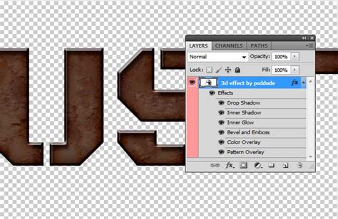Rusty Metal Text Style Photoshop Tutorial