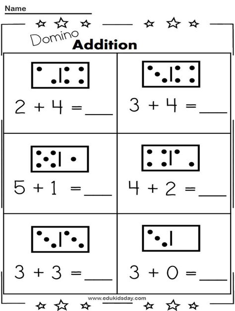 Addition 1 Digit Printable Worksheet Kindergartens - Edukidsday.com