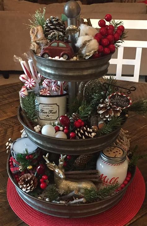From front porch christmas decorations to christmas decorations for the yard, there are plenty of outdoor diy christmas decor ideas to choose from. Loving the 3 tier stand Christmas decor | Christmas ...