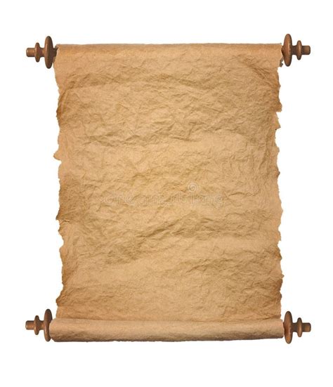 Old Rolled Parchment On White Background Stock Photo Image Of