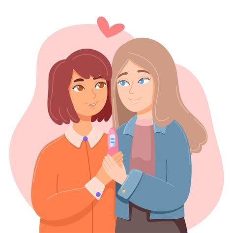 Premium Vector Two Young Attractive Lesbian Girls Hugging In Love