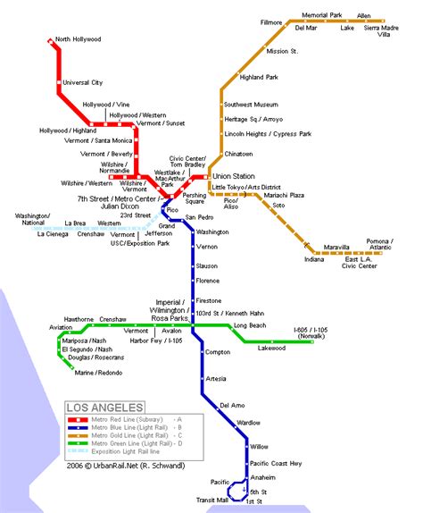 Los Angeles Metro Train Map World Map