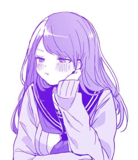 Purple Pfp Anime Purple Hair Anime Girl Drawings Aesthetic Anime