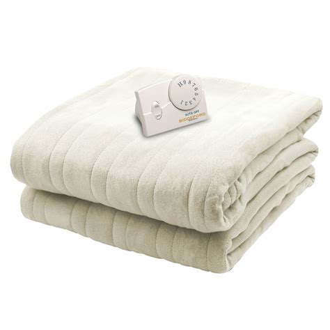 Biddeford Blankets Comfort Knit Fleece Heated Electric Blanket Queen