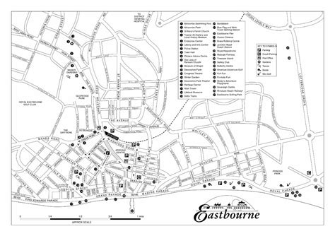 Eastbourne England Tourist Map Eastbourne Mappery