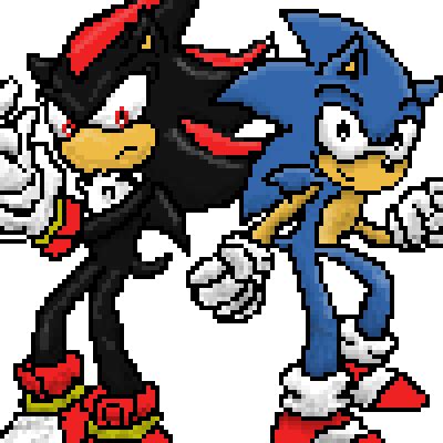 Check out amazing sonicpixelart artwork on deviantart. piq - Sonic and Shadow | 100x100 pixel art by caleb7447
