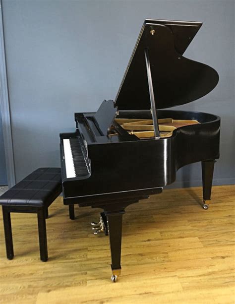 Kimball Baby Grand Piano Polished Black New Matching Bench Cameron Piano