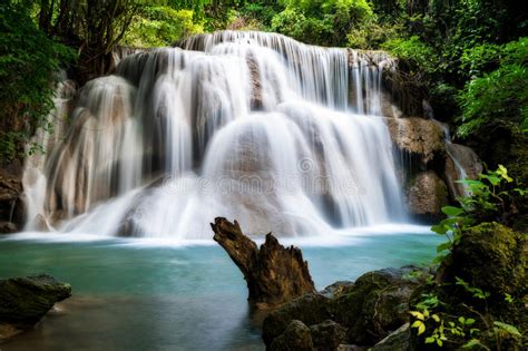 Huay Maekamin Waterfall Is Beautiful Waterfall In Tropical