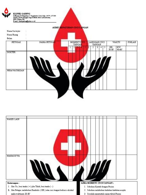 Format Audit Kepatuhan Cuci Tangan Pdf